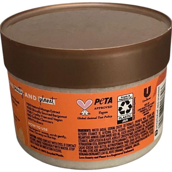 Beloved Body Scrub Mango Lime Whipped Essential Oils Love Beauty Planet 10 oz - Picture 3 of 6